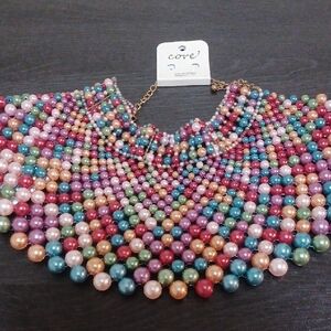 Multicolor Beaded Statement Necklace